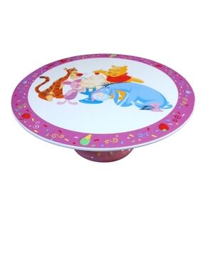 Disney Pooh Bear Ceramic Cake Pedestal Vintage Rare